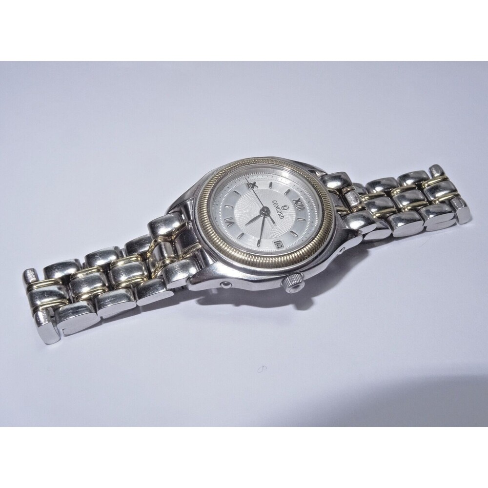26mm Concord Steeplechase  2Tone Gold & Steel Quartz Watch 6.5"  Ref. 15.36.260 - Picture 8 of 15